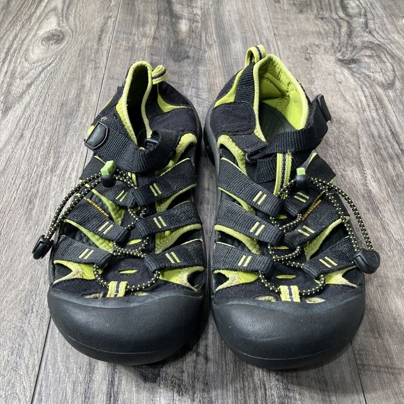 Keen Newport h2 Hiking Black Neon Green Water Hiking Outdoor Sandals Mens Size 6 - Picture 2 of 6